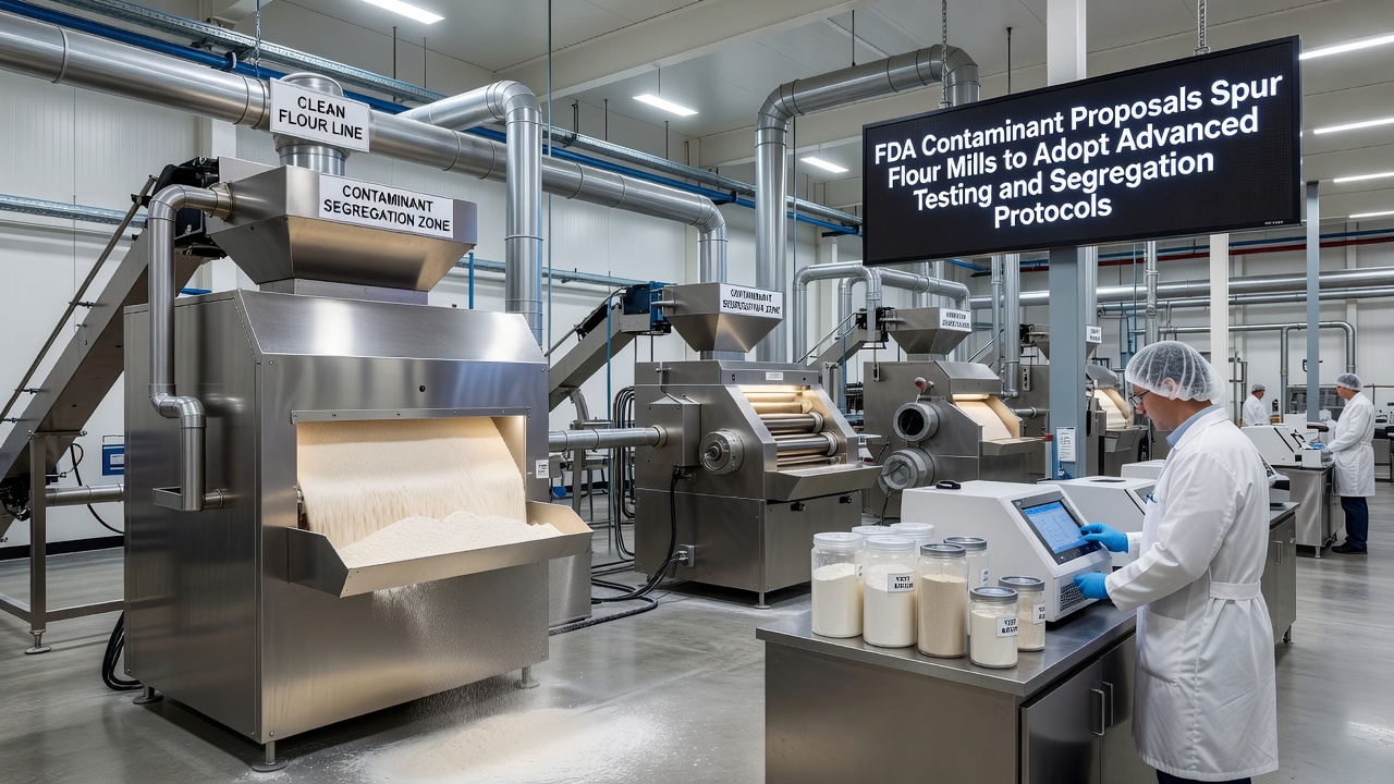 Segregation and storage systems in a modern flour mill handling tested grain batches